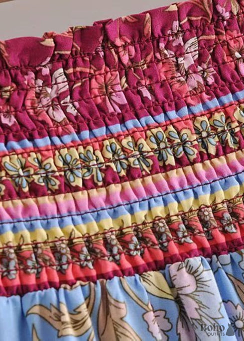 Faldas bohemias en azul Aurelia para mujer